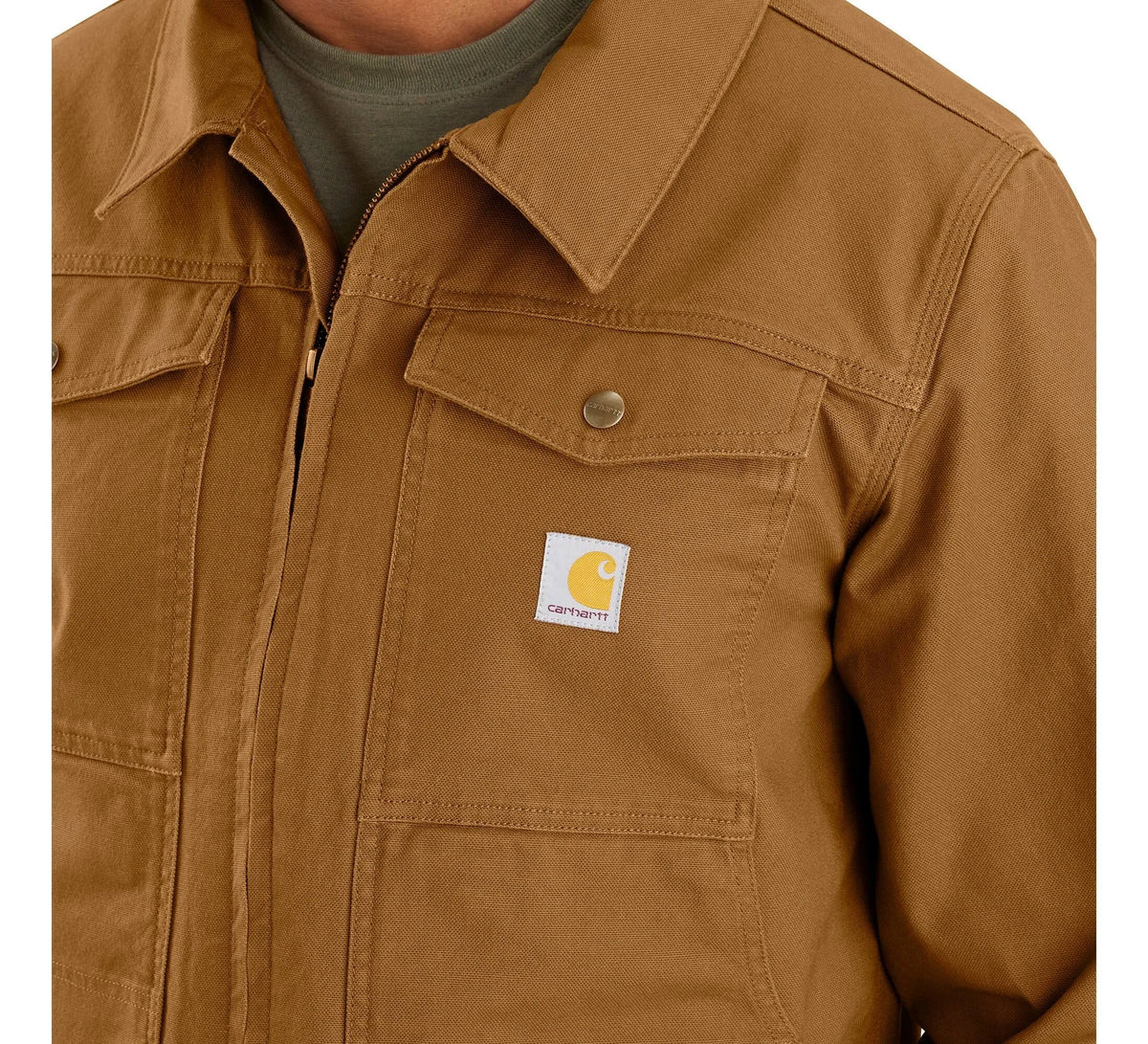 Men's Stretch Canvas Work Jacket - Brown