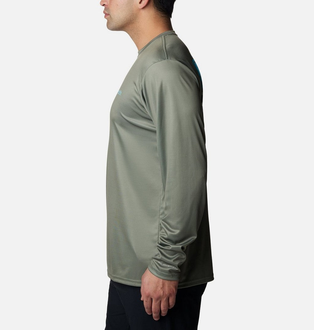 Men's Long Sleeve Fishing Shirt - Blue Navy