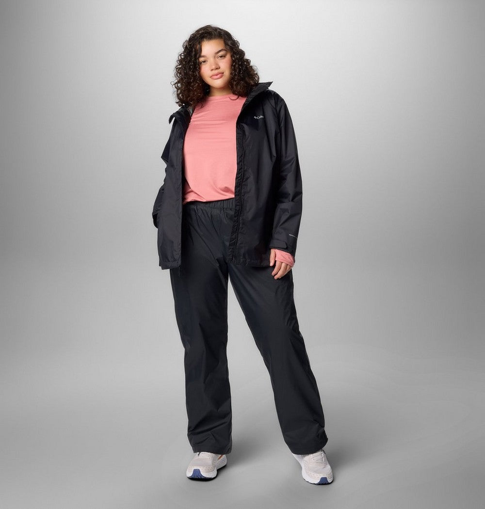 Women's Plus Waterproof Rain Pants - Black