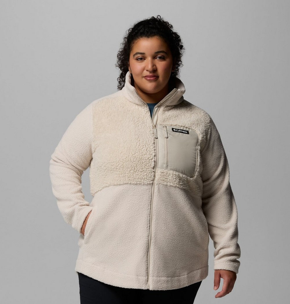 Women's Plus Sherpa Full-Zip Fleece - Grey