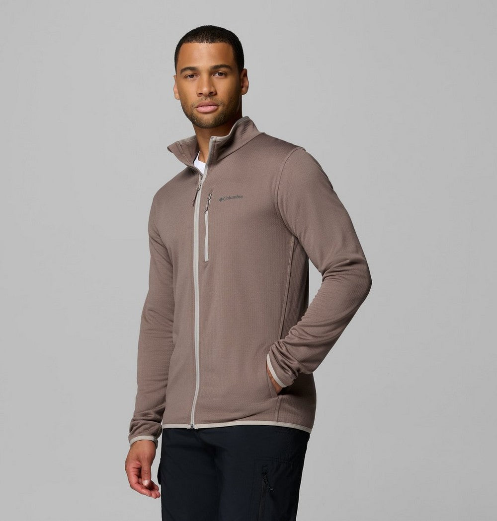 Men's Tall Grid Fleece Full-Zip Jacket - Gray