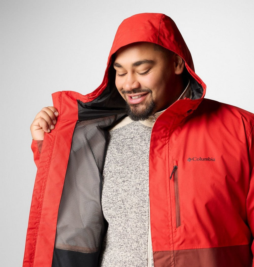 Men's Big Waterproof Rain Jacket - Red