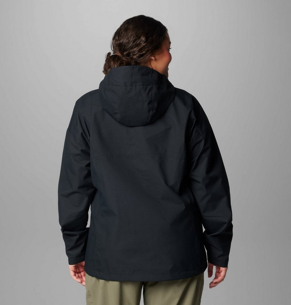 Women's Plus Size Waterproof Rain Jacket - Navy