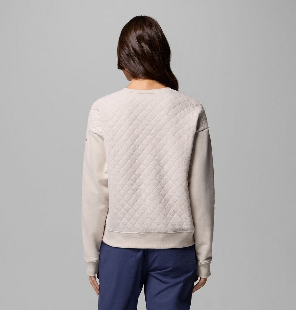 Women's Quilted Crew Sweatshirt - Stone