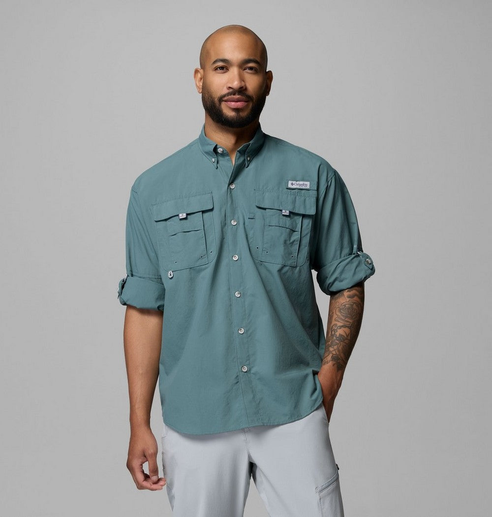 Men's Tall Long-Sleeve Vented Fishing Shirt - Gray