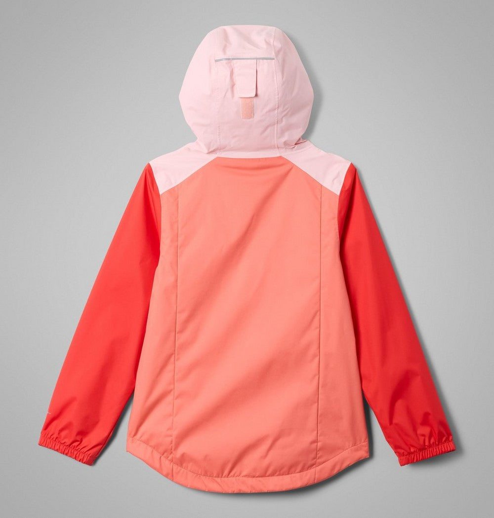 Girls' Fleece-Lined Rain Jacket - Wine