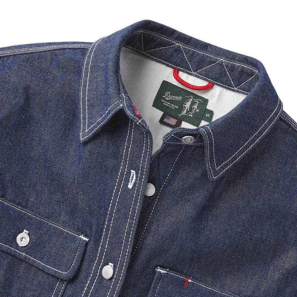 Women's Cotton Denim Work Shirt - Dark Indigo