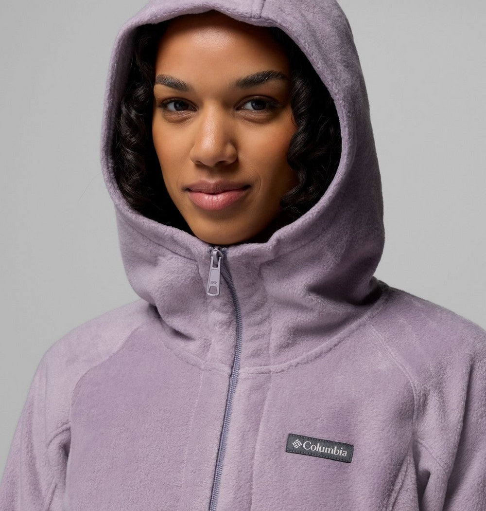 Women's Long Fleece Hoodie - Pink