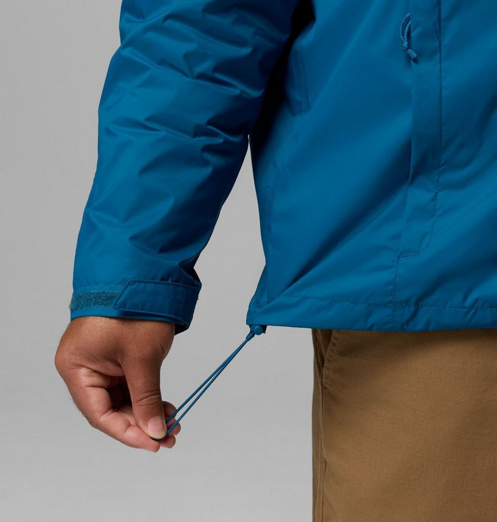 Men's Big Seam-Sealed Rain Jacket - Blue