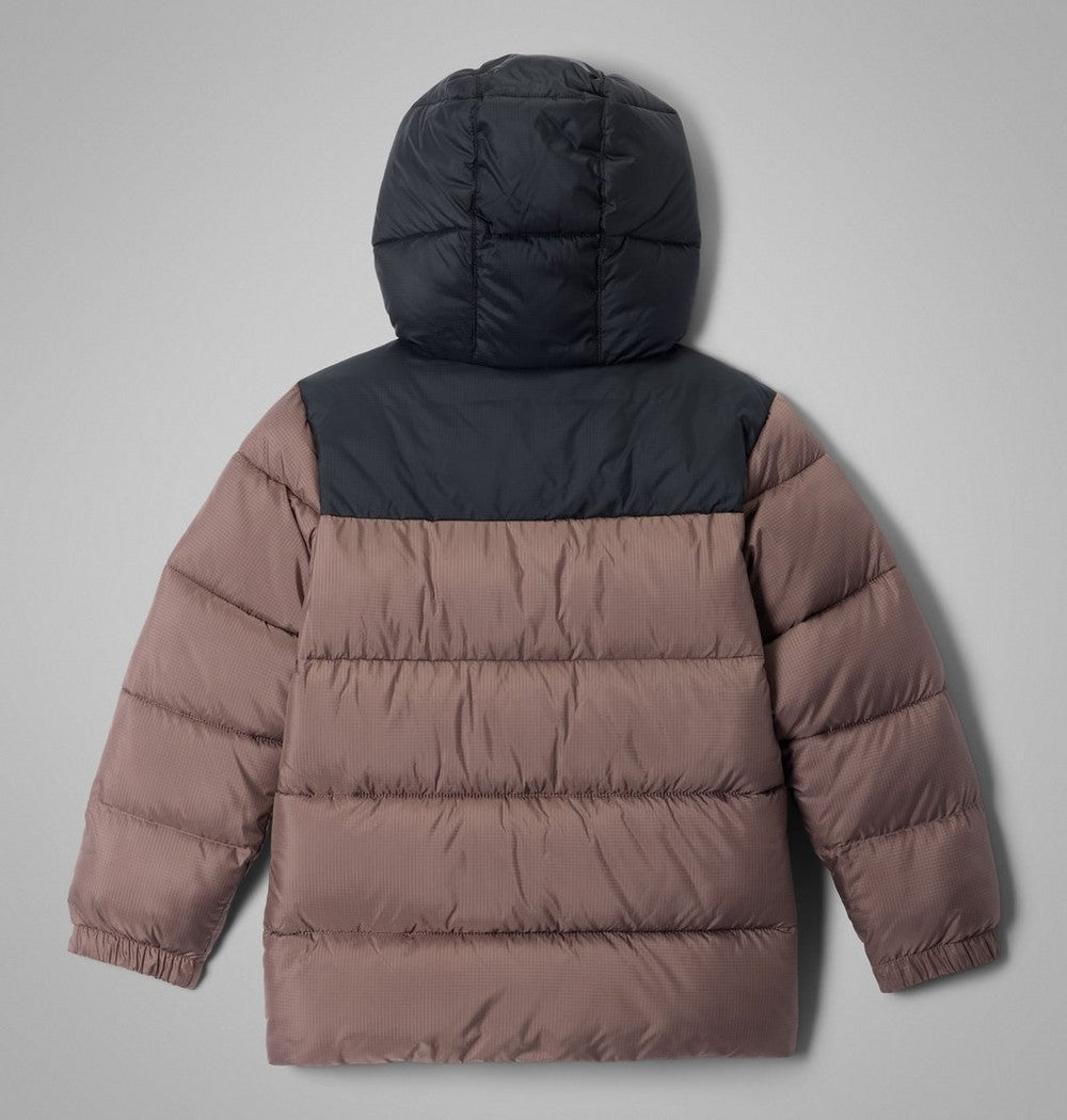 Kids' Hooded Insulated Puffer Jacket - Red Black