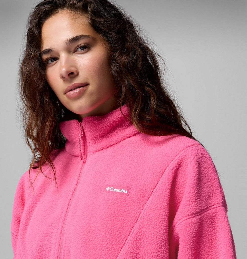 Women's Fleece Half-Zip Pullover - Blue Grey
