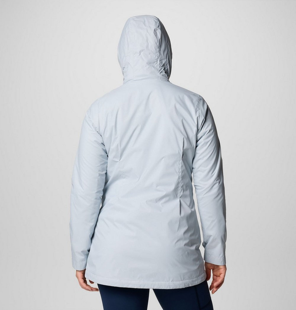 Women's Lined Long Rain Jacket - Blue