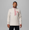 Men's Recycled Grid Fleece Half-Zip - Grey