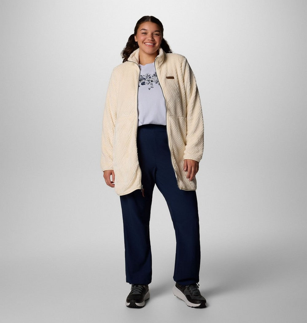 Women's Plus Long Full-Zip Fleece Jacket - Blue