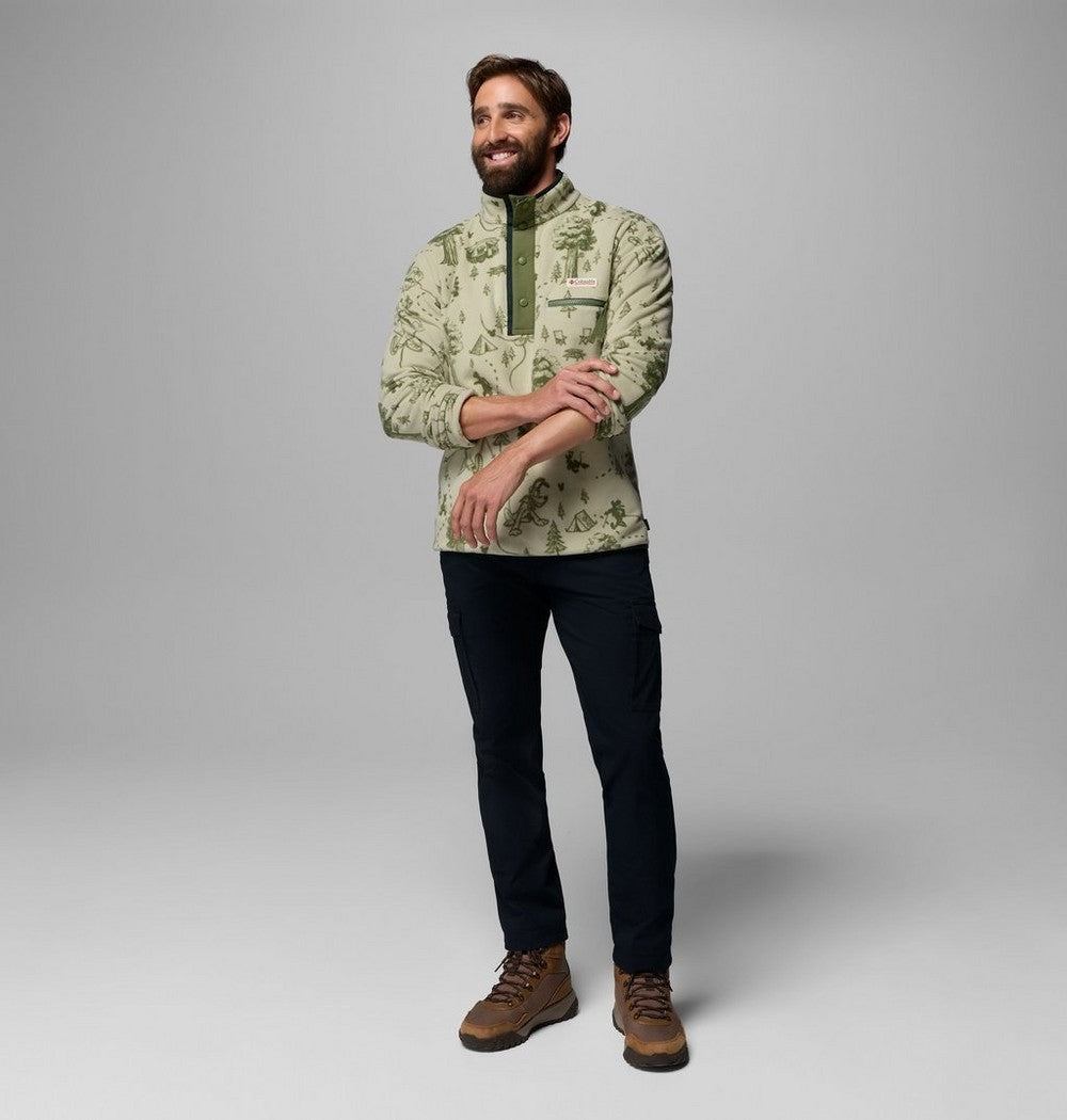 Men's Printed Half-Snap Fleece Pullover