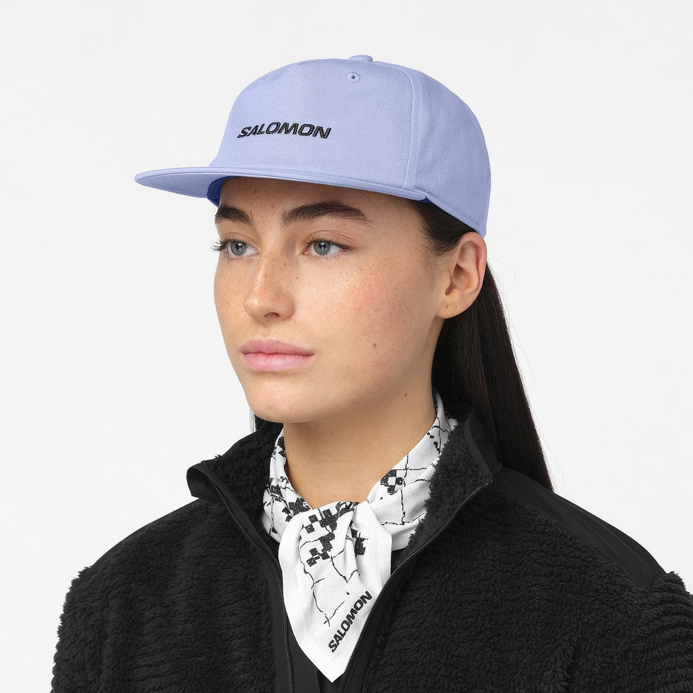 Unisex Cotton Flat Brim Cap - White