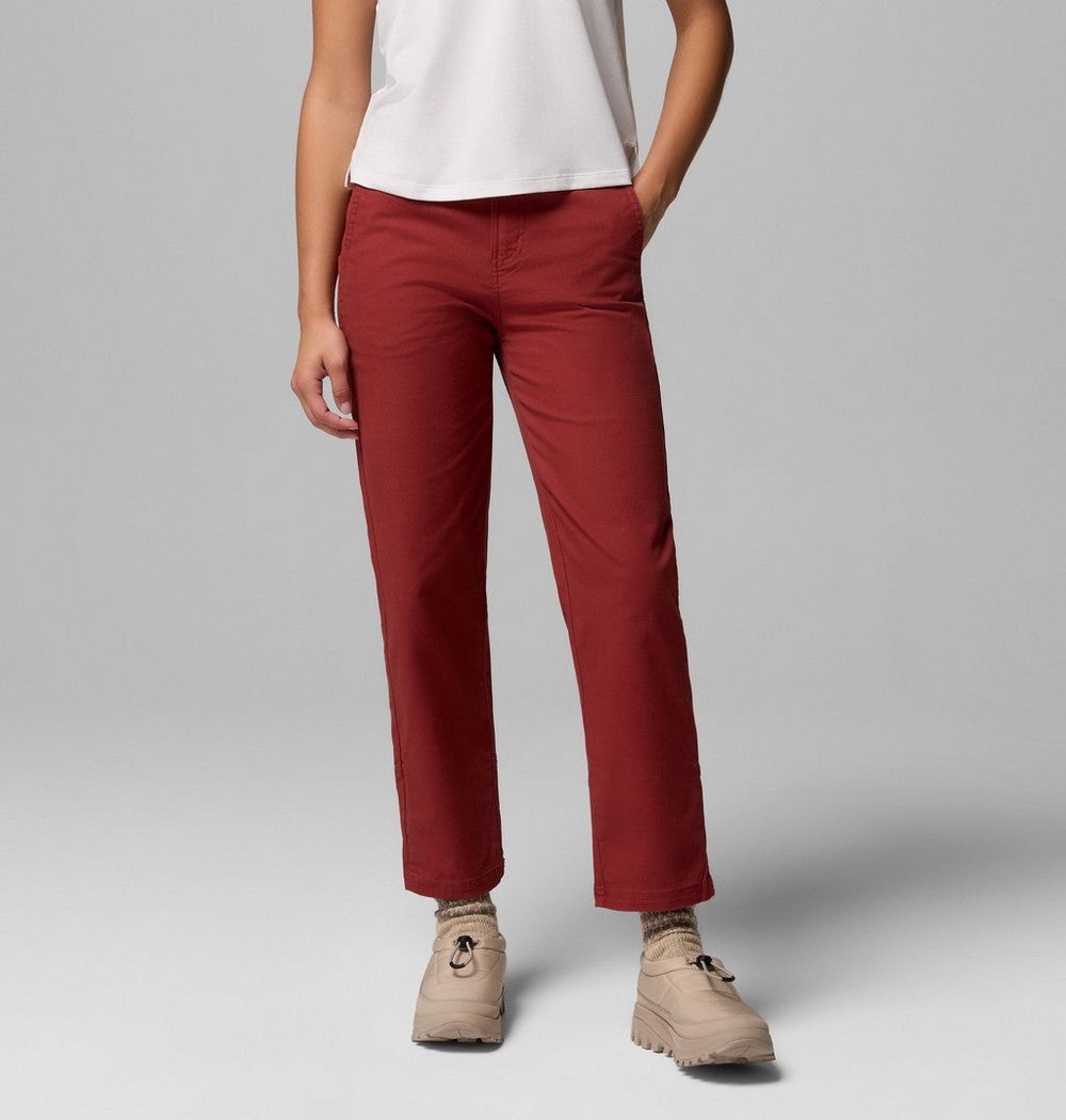Women's High-Rise Straight Leg Pants - Red