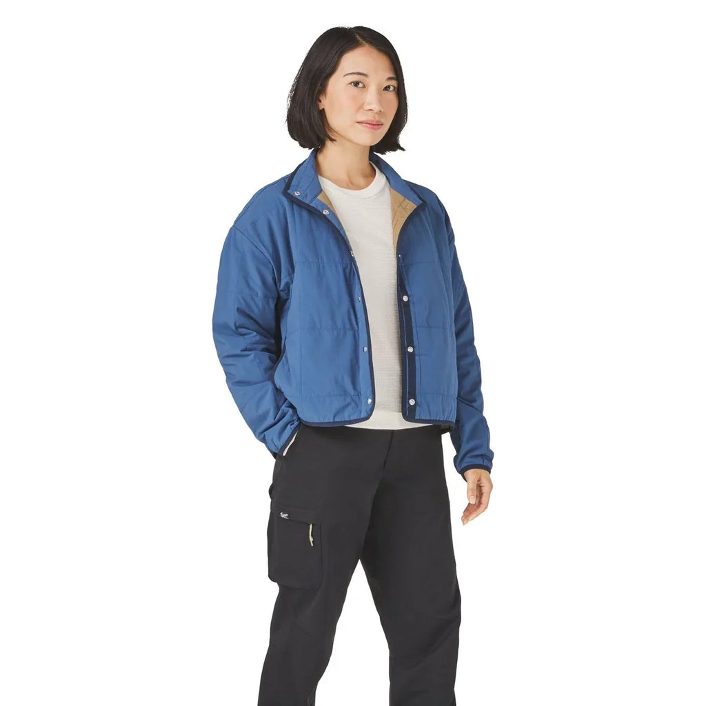 Insulated Snap-Front Shirt Jacket - Blue