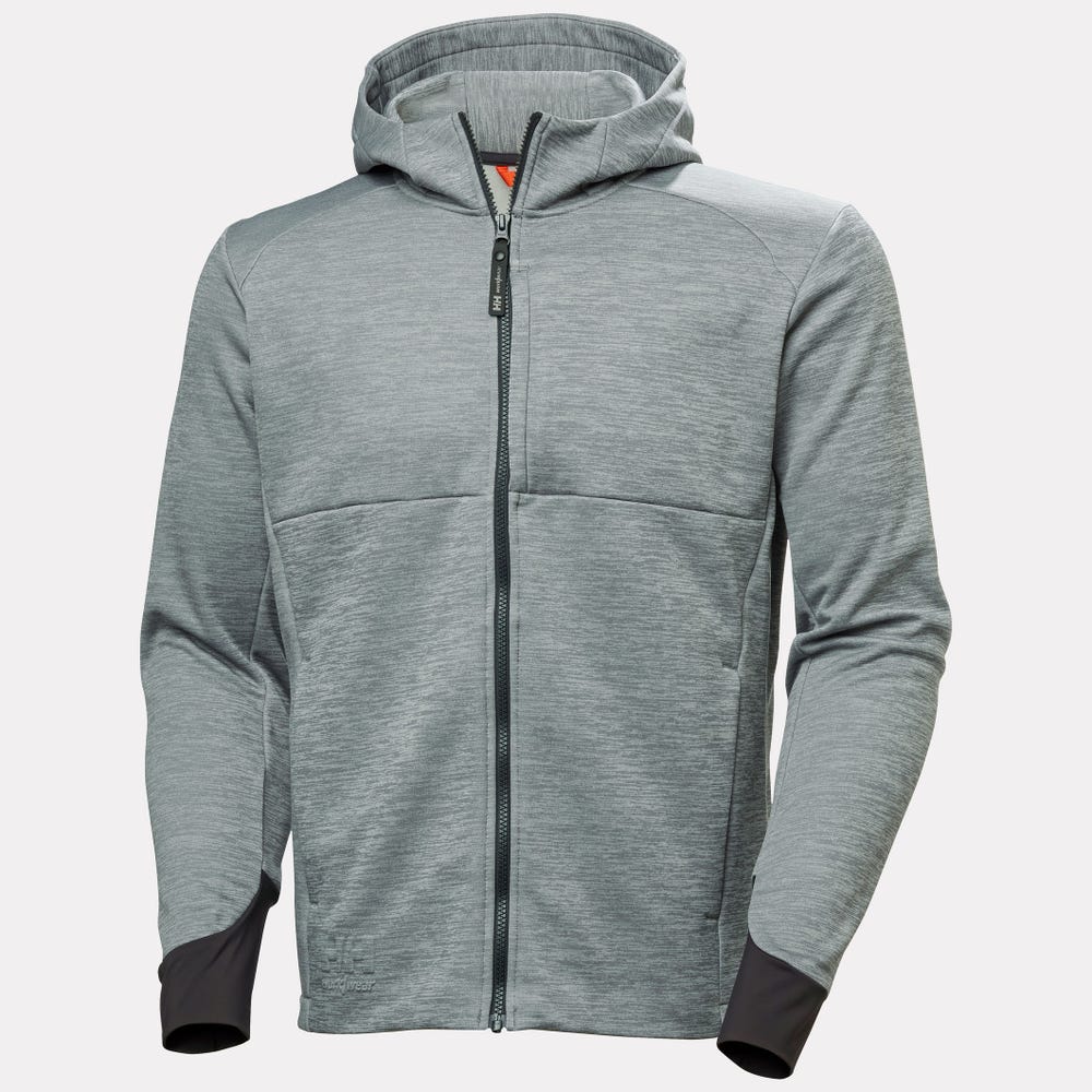 Men's Hooded Midlayer Work Jacket - Gray
