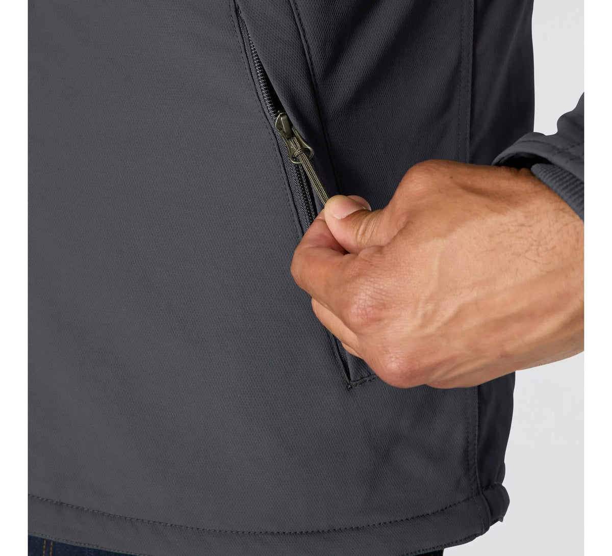 Men's Insulated Stretch Work Jacket - Gray