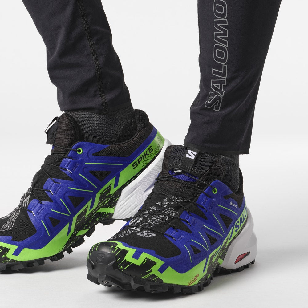 Waterproof Spiked Trail Running Shoes - Black