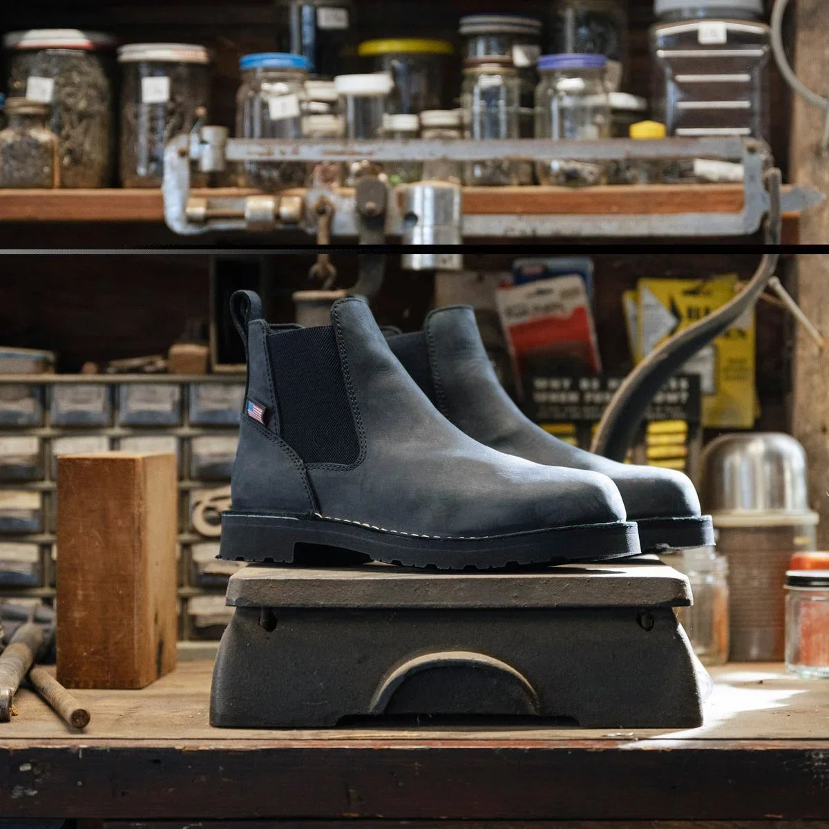 Men's 6-Inch Leather Work Chelsea Boot - Black