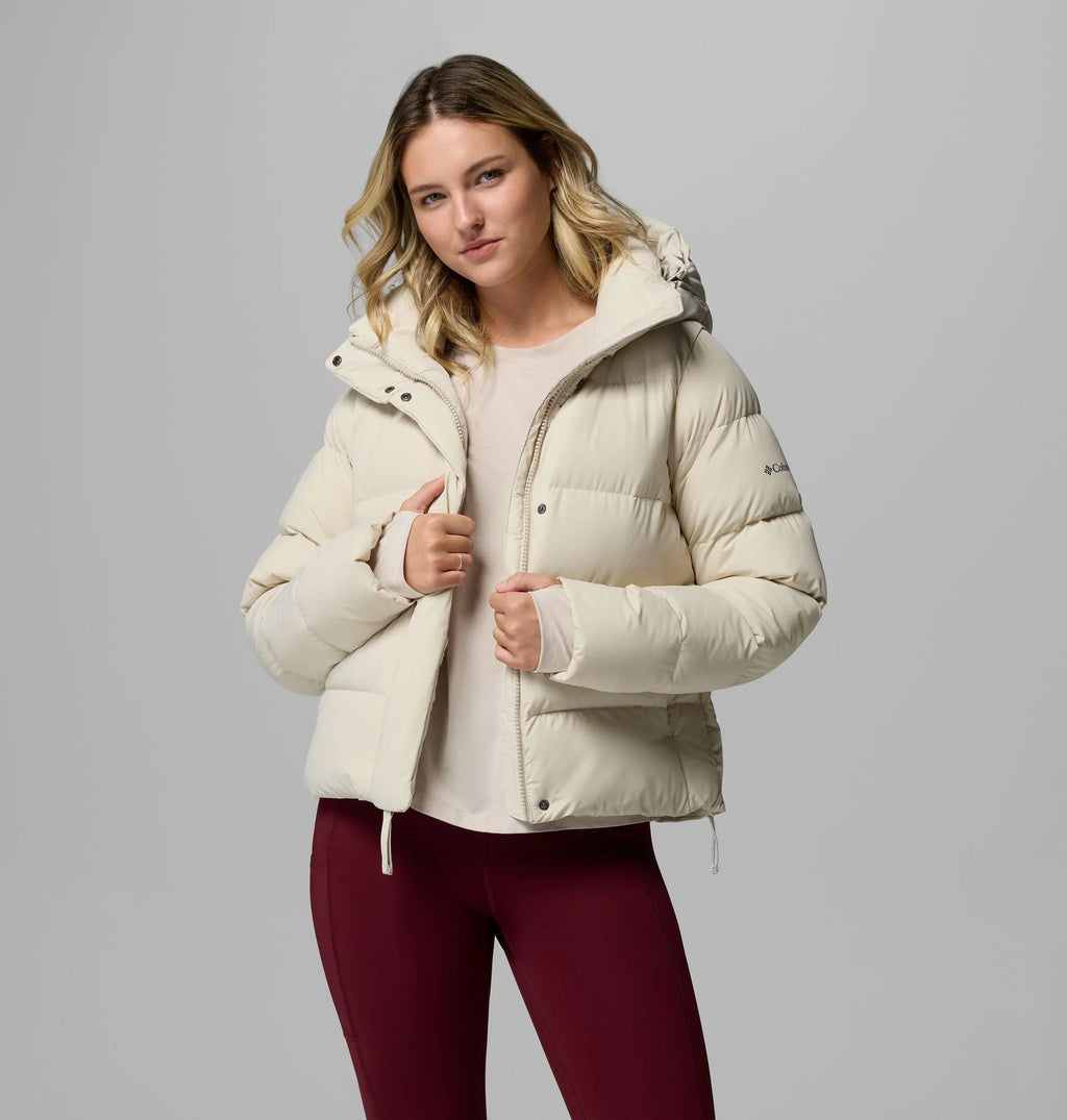 Women's Hooded Down Puffer Jacket - Grey