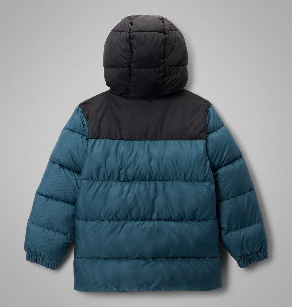 Kids' Hooded Insulated Puffer Jacket - Red Black