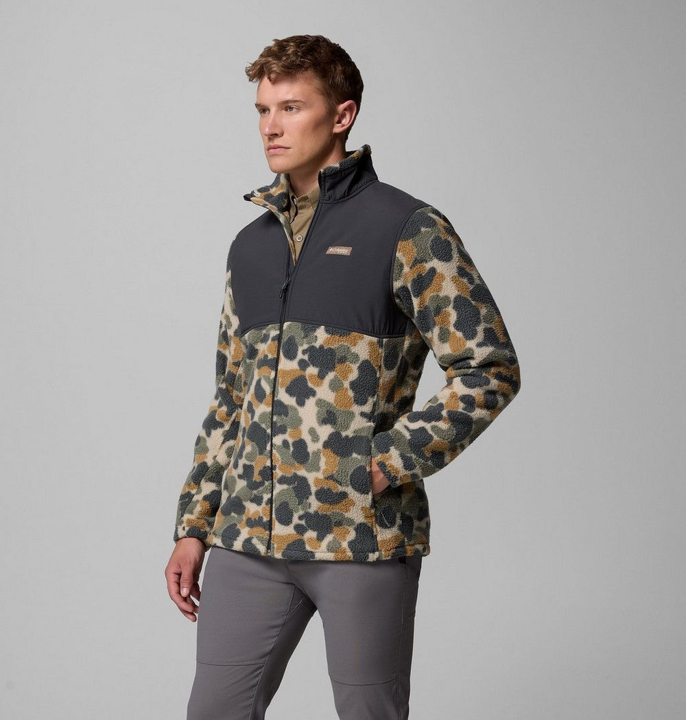 Men's Water-Resistant Sherpa Fleece Jacket - Camo
