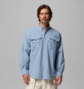Men's Tall Long-Sleeve Vented Fishing Shirt - Gray