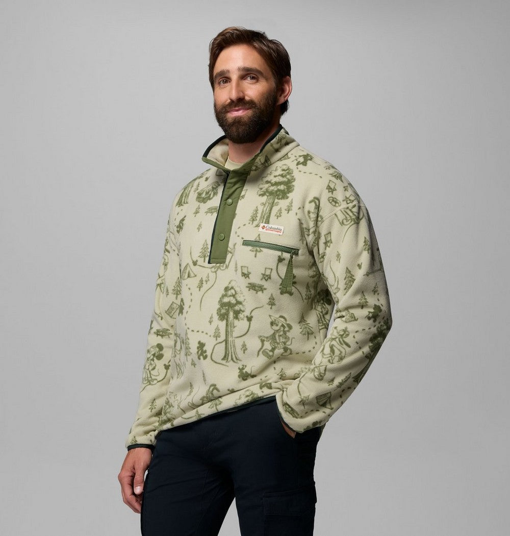 Men's Printed Half-Snap Fleece Pullover