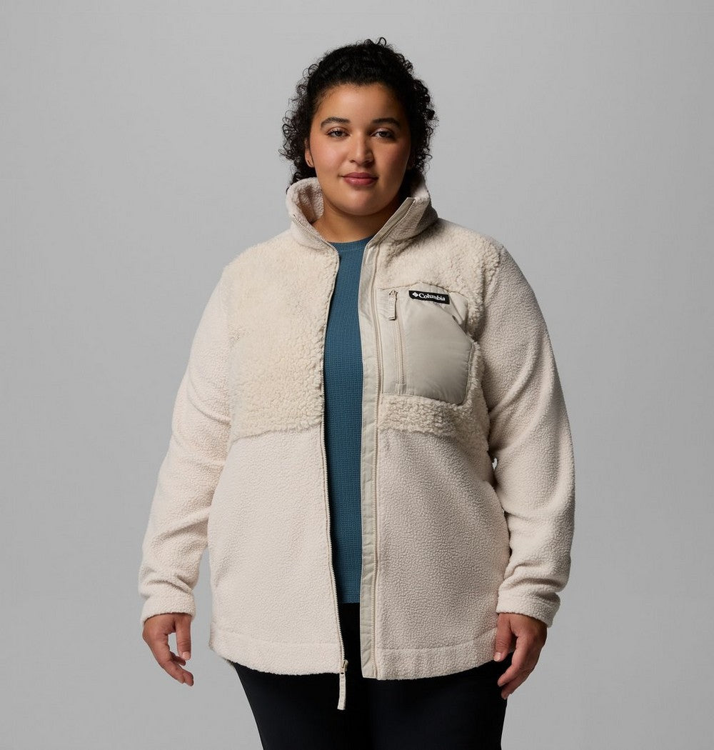 Women's Plus Sherpa Full-Zip Fleece - Grey