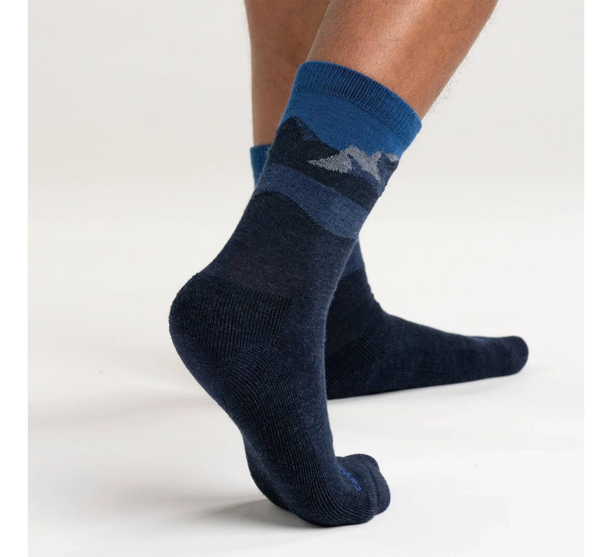 Midweight Wool Blend Crew Socks, 2-Pack - Navy