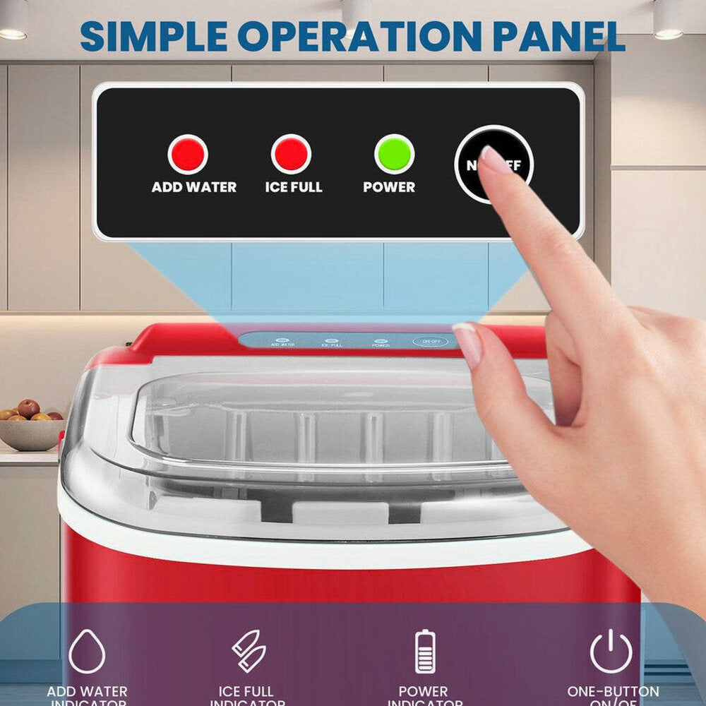 KISSAIR Portable Countertop Ice Maker, 26 lbs/24H - HZB-12/H