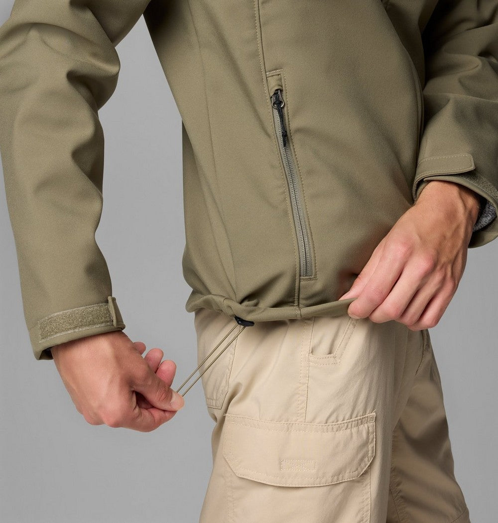 Men's Hooded Softshell Jacket - Brown