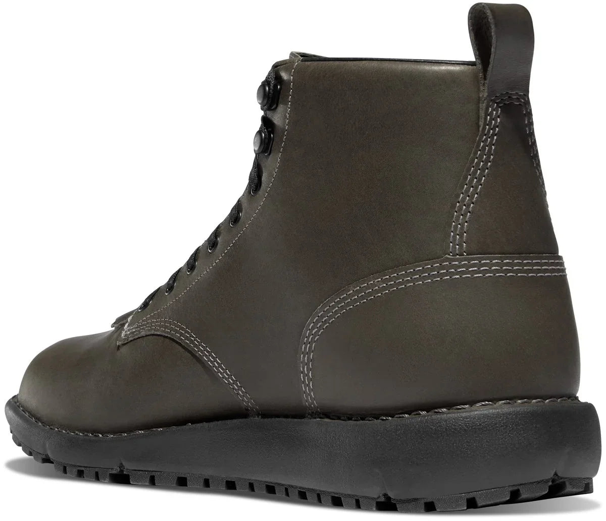 Waterproof Leather Lace-Up Boots - Charcoal