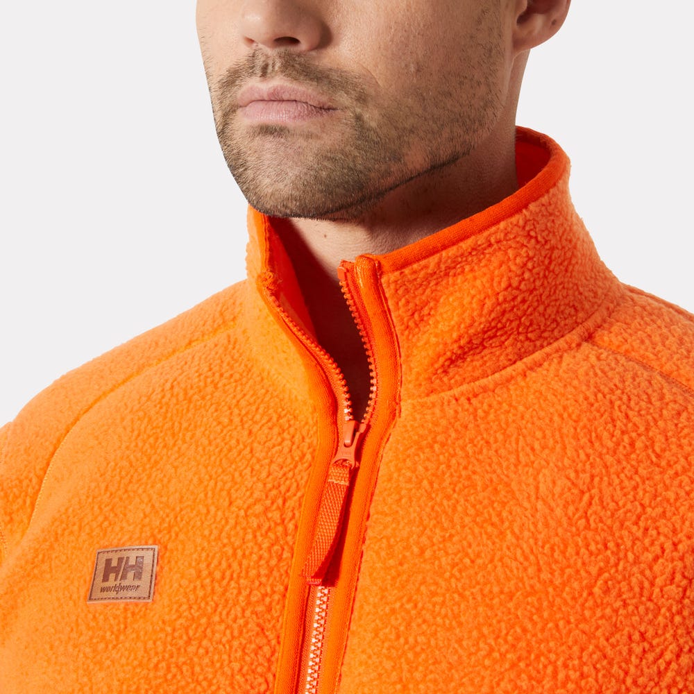 Recycled Pile Fleece Jacket - Dark Orange