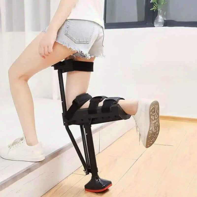 Hands-Free Knee Crutch - Adjustable Height With Padded Support