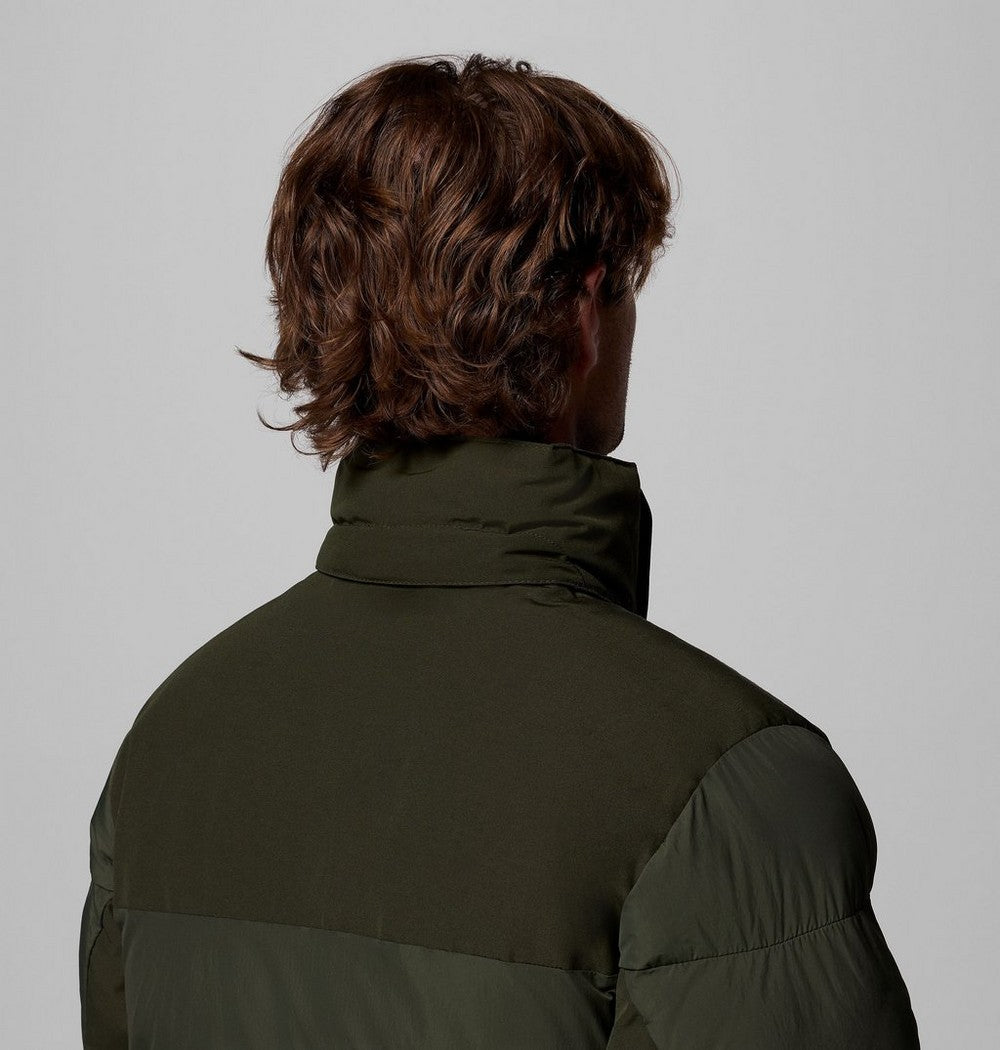 Men's Hooded Insulated Parka - Brown Black