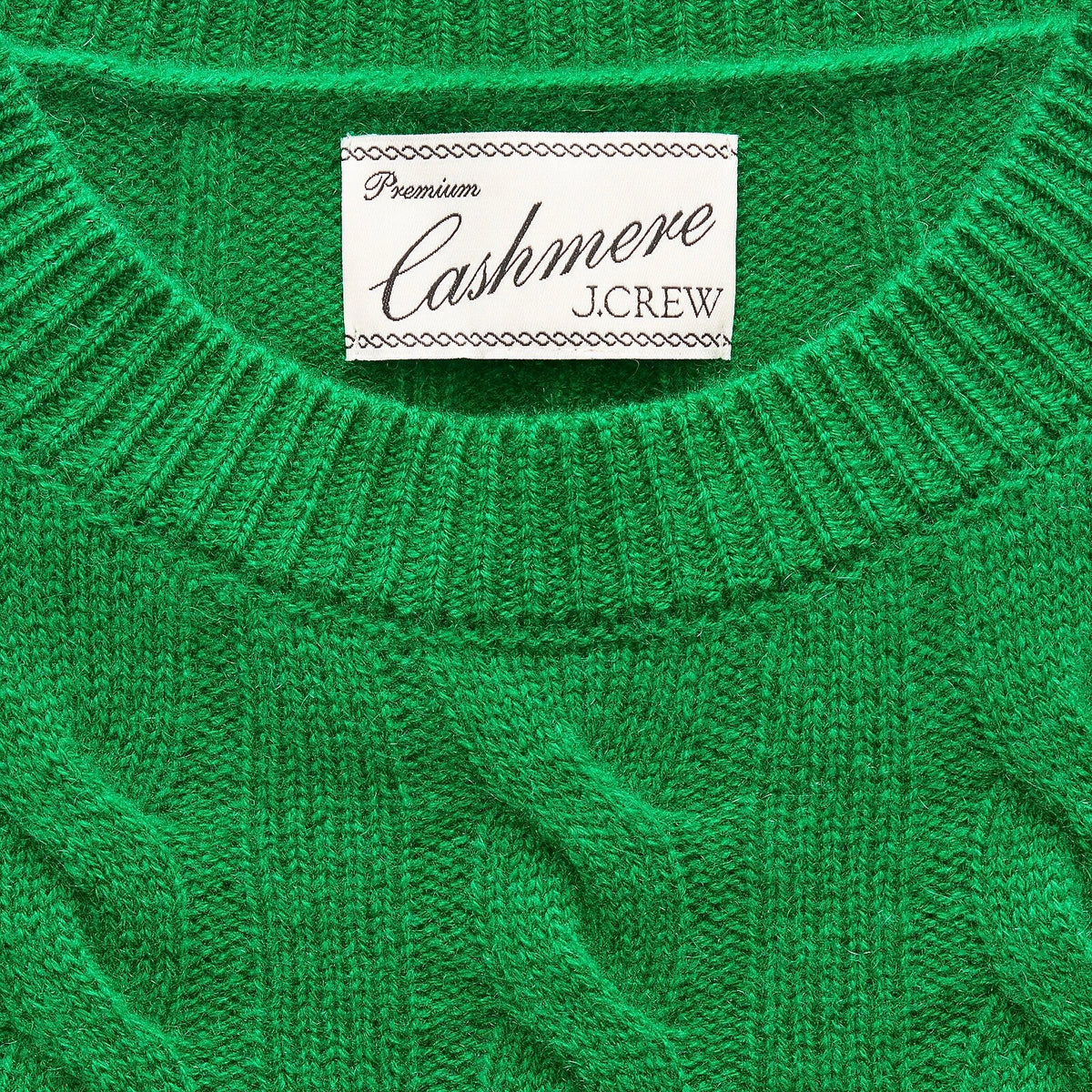 Women's Cable-Knit Cashmere Crewneck Sweater - Navy