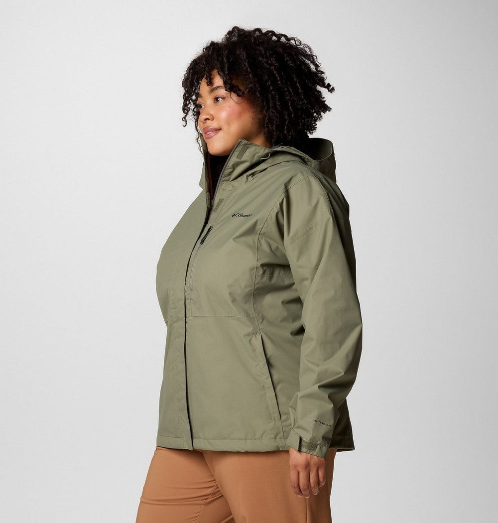 Women's Plus Size Waterproof Rain Jacket - Navy