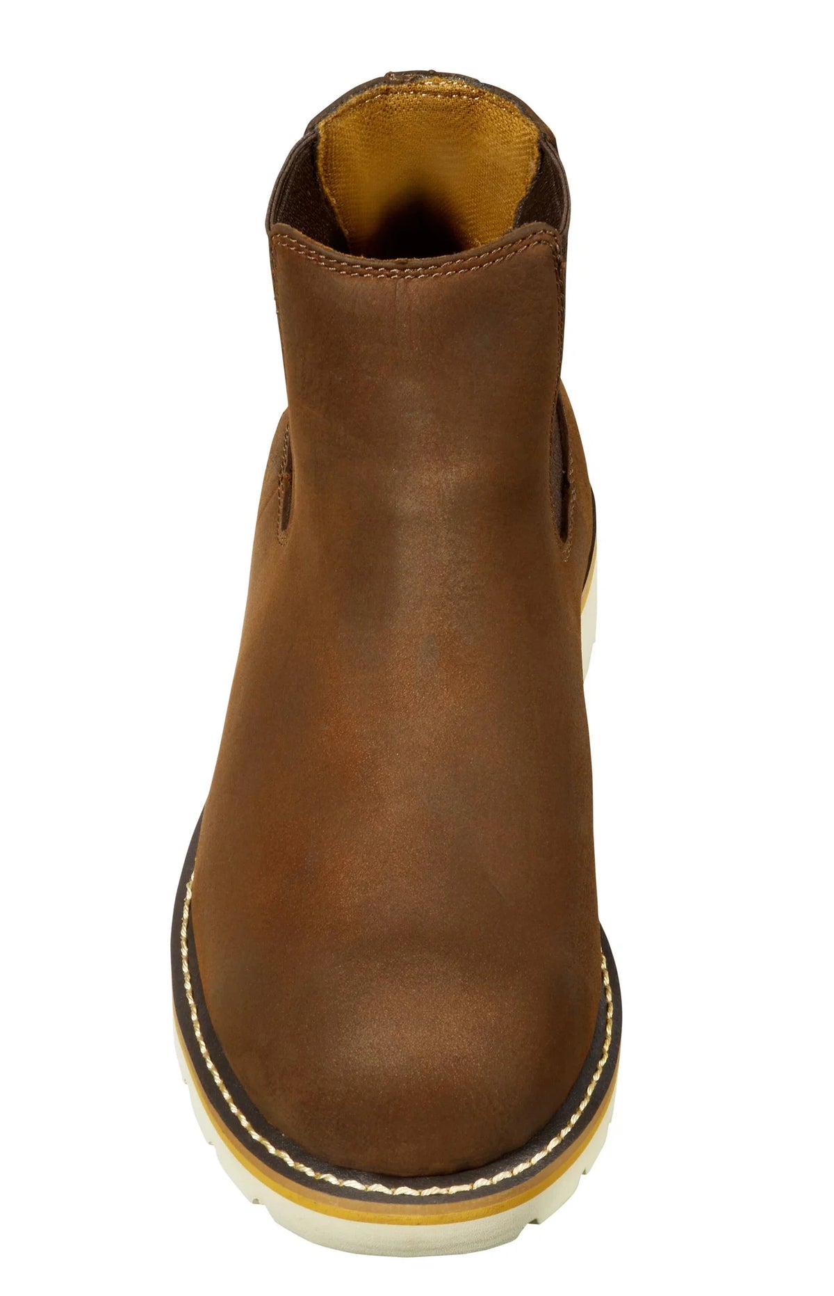 Women's Leather Chelsea Work Boot - Brown