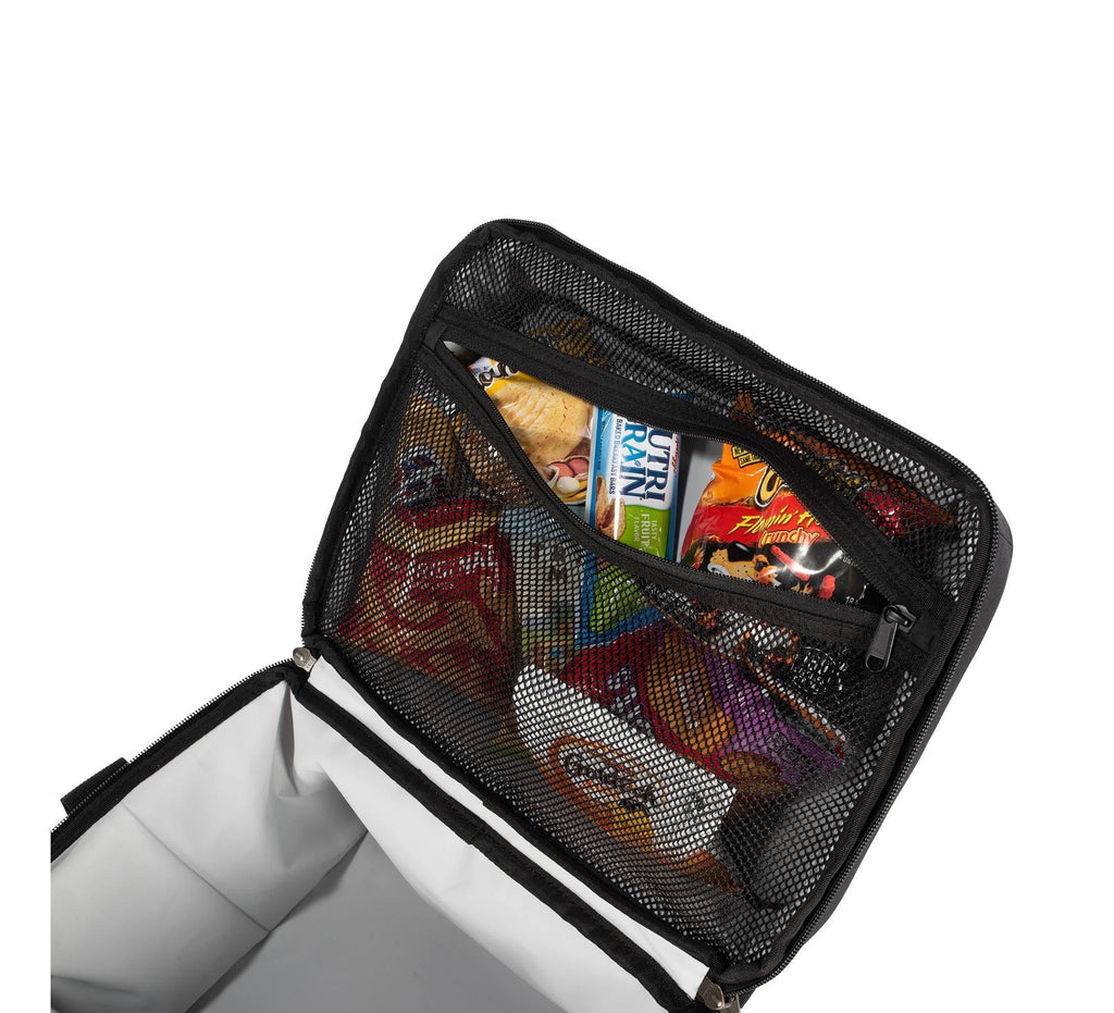 Insulated 18-Can Two-Compartment Cooler - Black