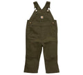 Baby and Toddler Canvas Bib Overalls - Olive