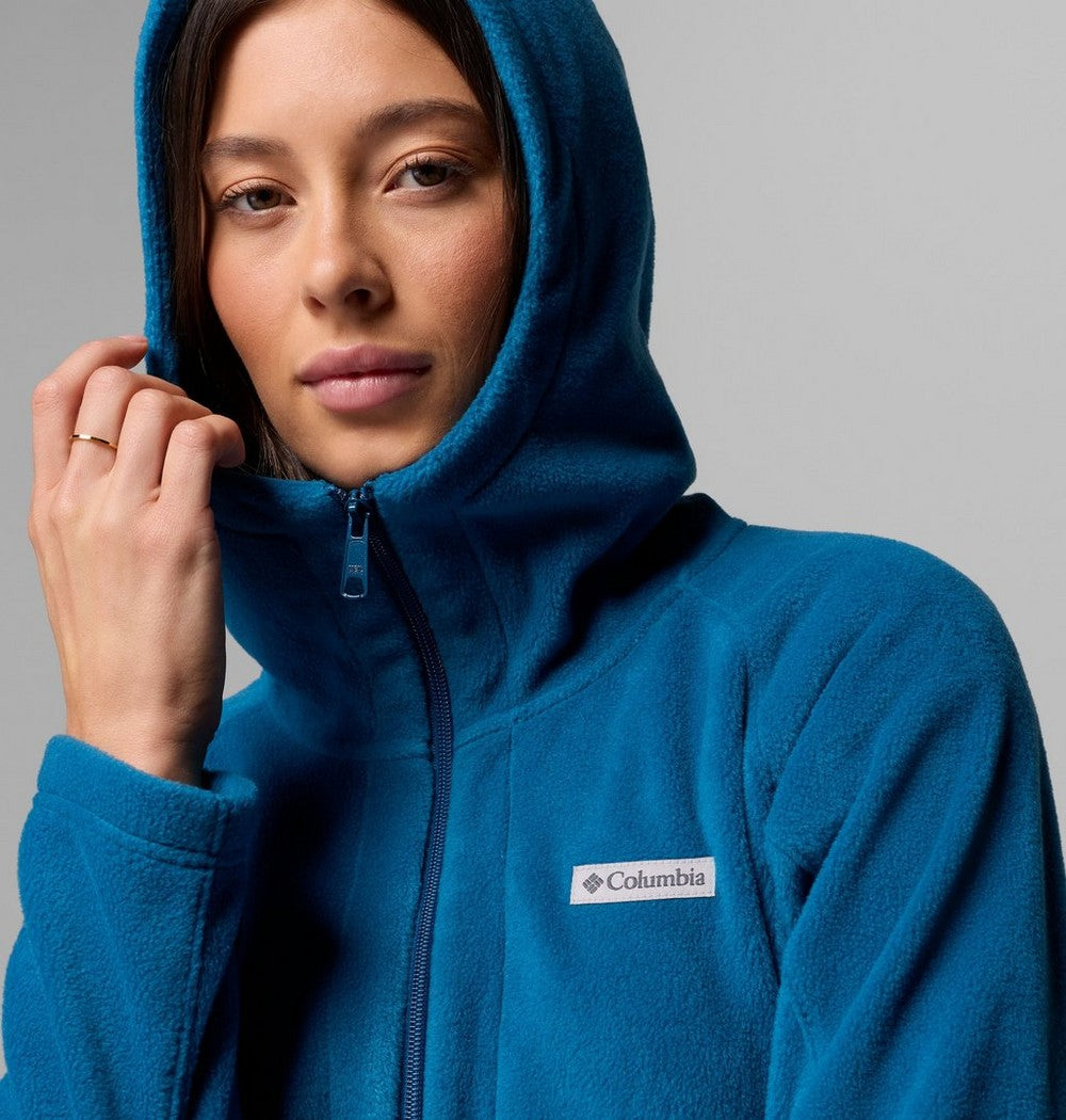 Women's Long Fleece Hoodie - Pink