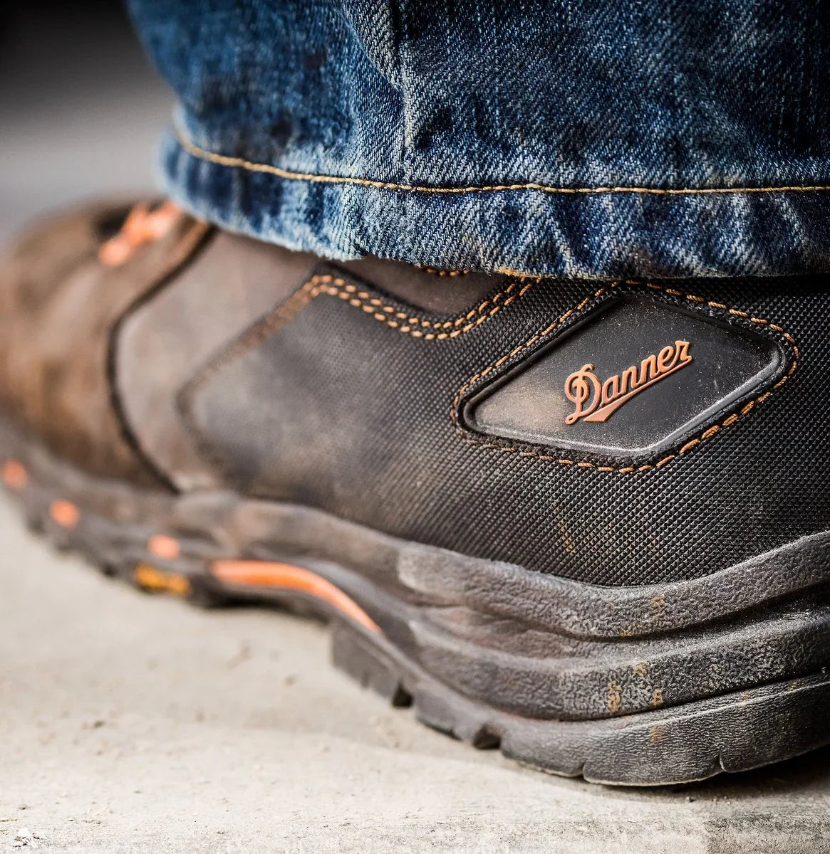Men's 4.5-Inch Waterproof Work Boot - Brown/Orange