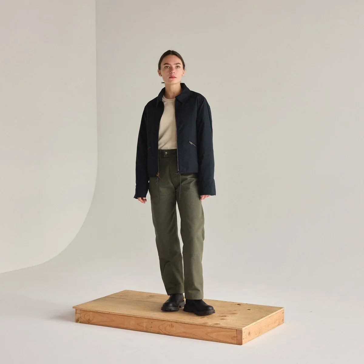 Women's Double Knee Cotton Duck Pants - Olive
