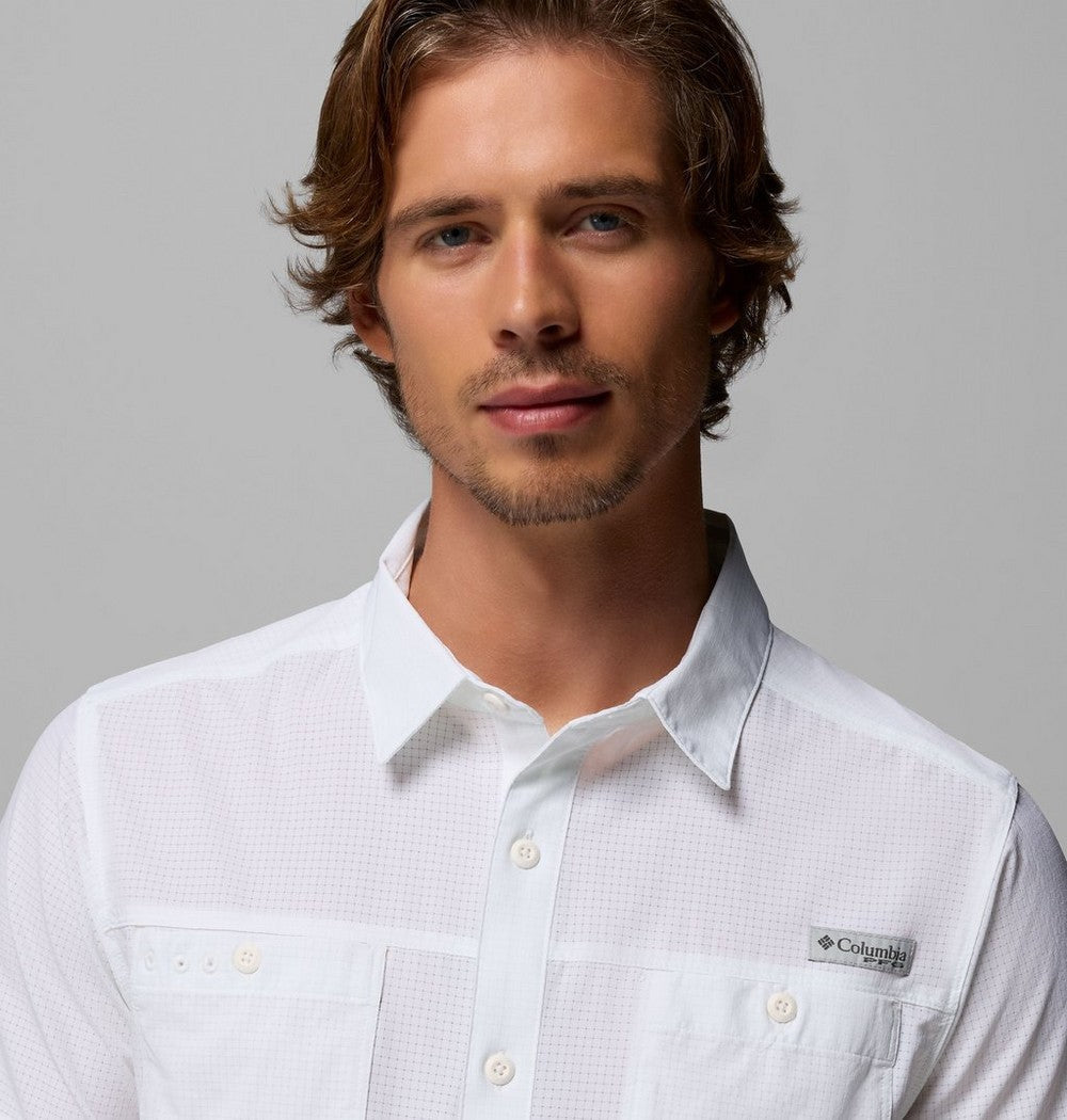 Men's Vented Short-Sleeve Fishing Shirt - Blue