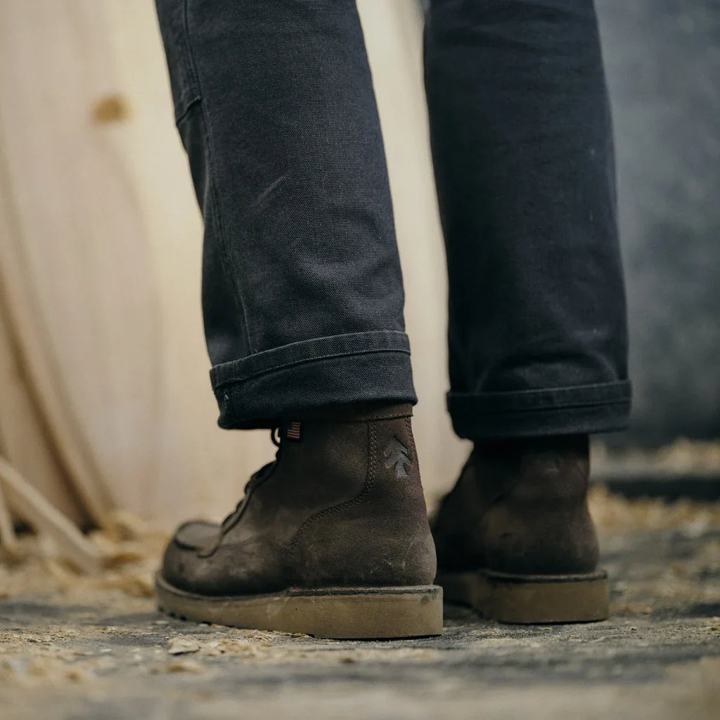 Men's 6-Inch Suede Moc Toe Work Boot - Brown
