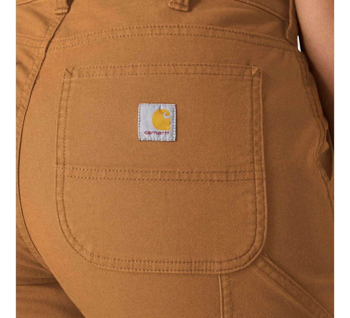 Women's Stretch Canvas Double-Knee Work Pants - Brown